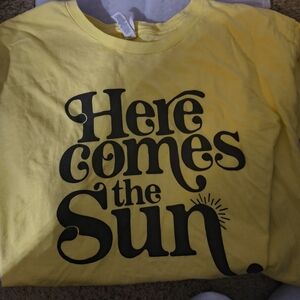 Here Comes The Sun Yellow Graphic Tee